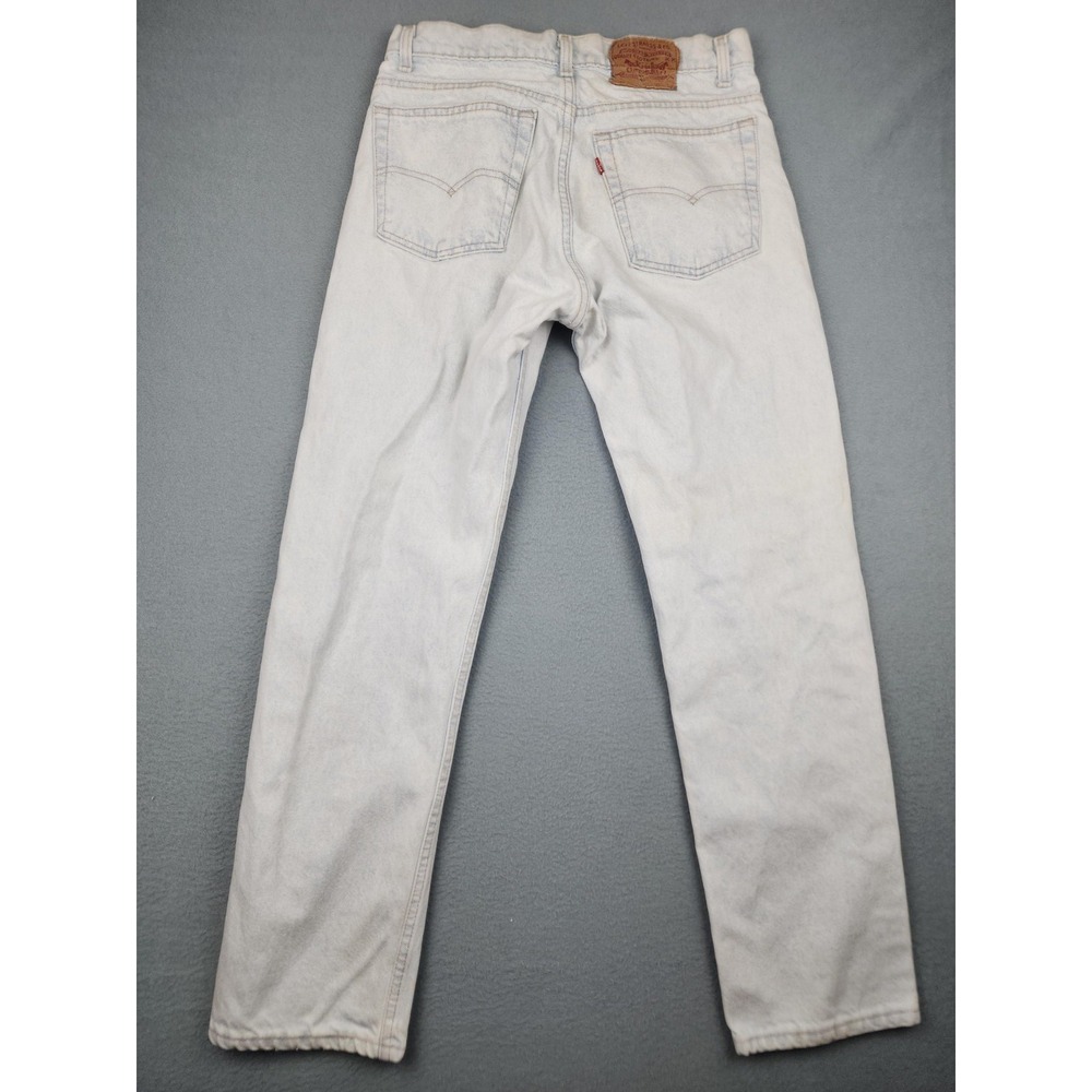 Vintage Levis 505 Jeans Men 32x30 (30x29) Light Wash Blue Straight Denim USA 90s - Picture 13 of 15